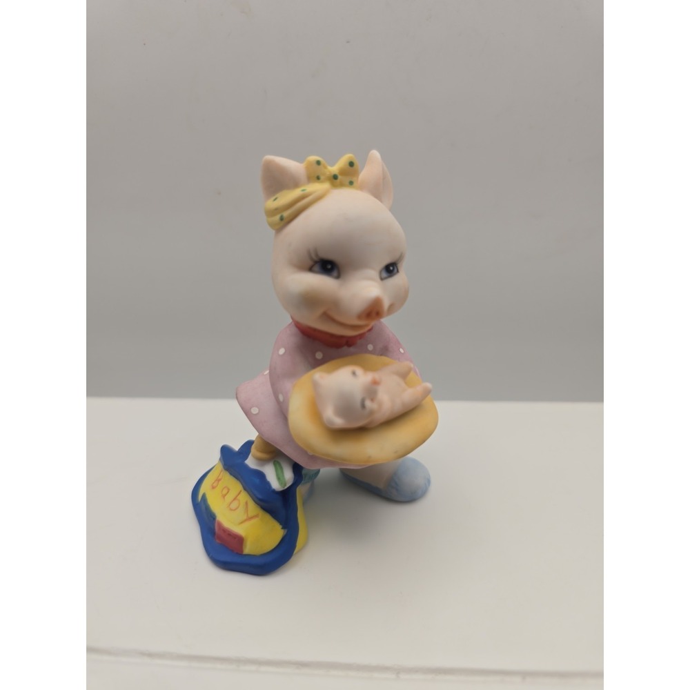 Vtg 1994 BC Bronson Collection Pig Newborn‎ Baby, 3.5" Multicolor